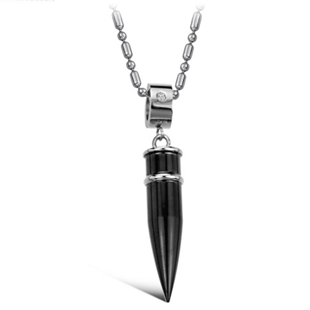 2017 Fashion Men's Stainless Steel Bullet Pendant Link Chain Necklace For Men Jewelry Accessories Statement Necklaces