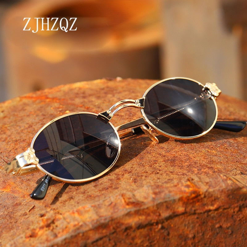 Retro steampunk 2024 polarized sunglasses