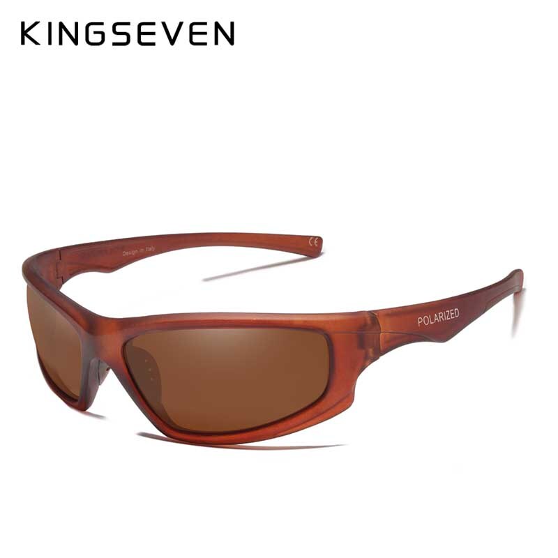 KINGSEVEN DESIGN Sunglasses Men Driving Male Polarized Sunglasses Vintage Frame Eyewear Oculos Gafas UV400 Goggle