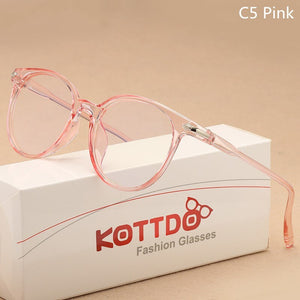 KOTTDO  Transparent Glasses Optical Glasses Frames For Women Cat Eye Glasses Frame Men Eyeglasses Eyewear Frame  Oculos