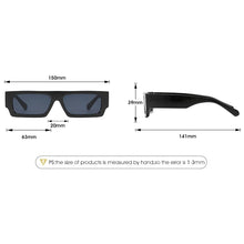 Load image into Gallery viewer, Kachawoo leopard rectangular sunglasses for women flat top eyewear men square simple black white unisex European