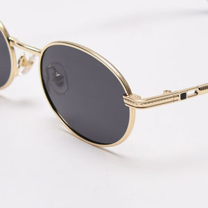 Kachawoo small oval sunglasses men polarized retro eyeglasses alloy frame women shades round gold orange male gifts