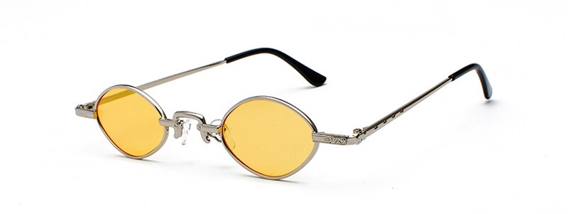 Kachawoo Tiny Oval Sunglasses Men Small Frame Vintage Women Sun Glasses  Retro Round Decoration Glasses 