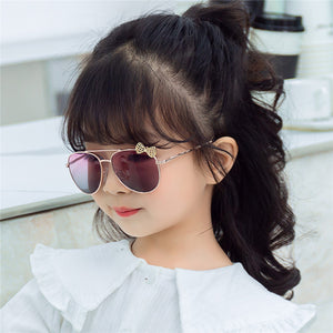 Kids Sunglasses Metal Frame Bow Children Sun Glasses Gilrs Outdoor Goggles Party Eyewear Cute Style Eyeglasses