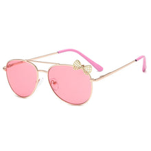 Carica l&#39;immagine nel visualizzatore di Gallery, Kids Sunglasses Metal Frame Bow Children Sun Glasses Gilrs Outdoor Goggles Party Eyewear Cute Style Eyeglasses