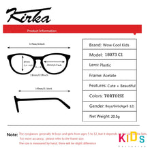 Load image into Gallery viewer, Kirka Kids Round Glasses Frame Retro Myopia Optical Spectacle Black Acetate Frame Transparent Lens Children Eyewear Frame