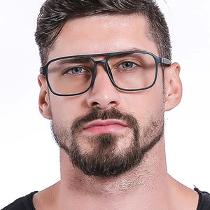 Korean Square Double-beam Ultralight Glasses Frame Men Women Unisex Transparent Eyewear Frame Clear Lenses Myopia frame