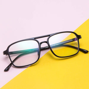 Korean Square Double-beam Ultralight Glasses Frame Men Women Unisex Transparent Eyewear Frame Clear Lenses Myopia frame