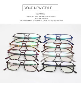 Korean Square Double-beam Ultralight Glasses Frame Men Women Unisex Transparent Eyewear Frame Clear Lenses Myopia frame