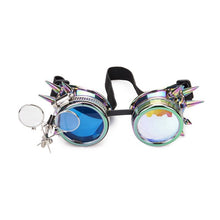 Load image into Gallery viewer, LELINTA Kaleidoscope Glasses Two Colors Lenses Glasses Rave Festival Party Sunglasses Diffracted Lens Steampunk Goggles Eyewear