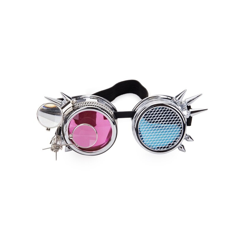 LELINTA Kaleidoscope Glasses Two Colors Lenses Glasses Rave Festival Party Sunglasses Diffracted Lens Steampunk Goggles Eyewear