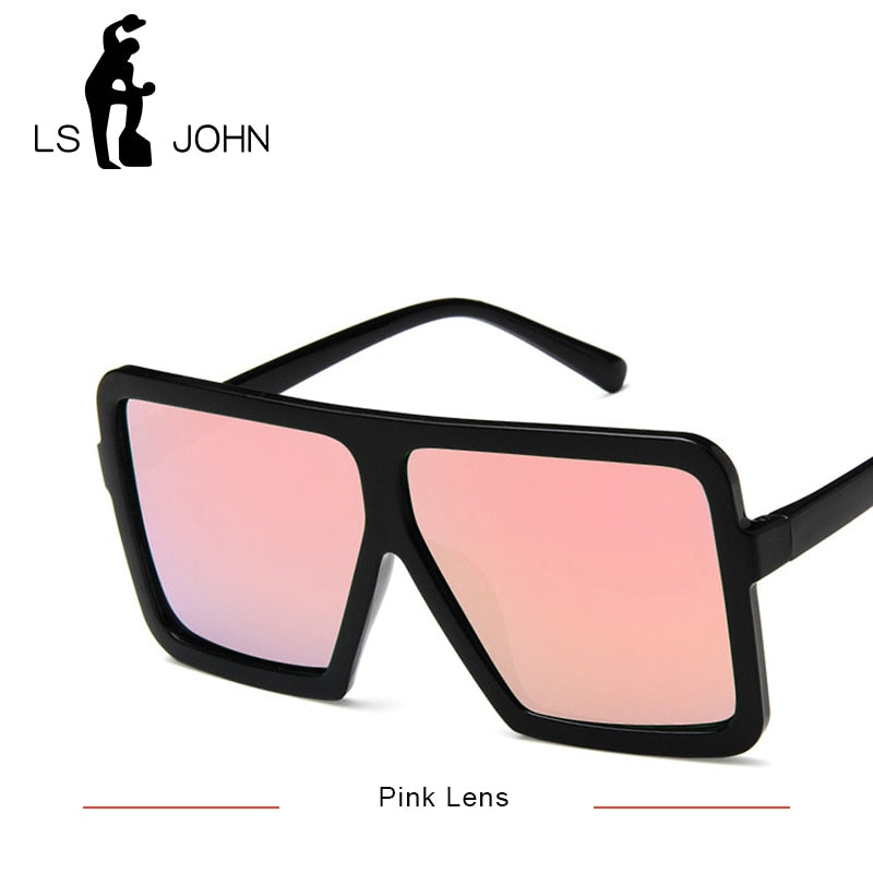 LS JOHN Oversized Sunglasses Women 2023 Big Square Frame Sun