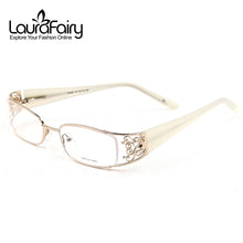 Carica l&#39;immagine nel visualizzatore di Gallery, Laura Fairy Hollow Design Wide Temples Women Eyeglass Frame Eyewear Elegant Beautiful Glasses for Women