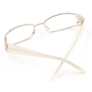 Laura Fairy Hollow Design Wide Temples Women Eyeglass Frame Eyewear Elegant Beautiful Glasses for Women