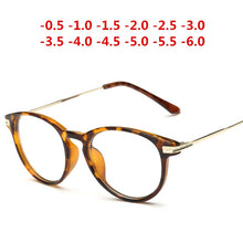 Load image into Gallery viewer, Leopard Diopter Glasses Student Finished Myopia Glasses Women Men -50 -100 -150 -200 -250 -300 -350~ -500 -550 -600