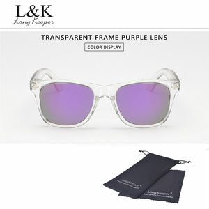 Long Keeper Sunglasses Women Polarized UV400 Men Night Vision Transparent Frame Eyewear Male Mirror Reflective Sun Glasses UV400