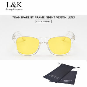 Long Keeper Sunglasses Women Polarized UV400 Men Night Vision Transparent Frame Eyewear Male Mirror Reflective Sun Glasses UV400