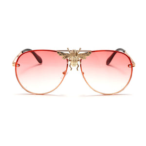 Brand Designer Female Punk Bee Sunglasses Women 2023 Sun Glasses Gradient Shades Lens Ladies UV400 Oculos