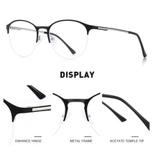 Carica l&#39;immagine nel visualizzatore di Gallery, MERRYS DESIGN Unisex Trending Oval Glasses Frame Men/Women Myopia Prescription Half Optical Eyeglasses S2042