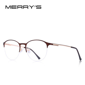 MERRYS DESIGN Unisex Trending Oval Glasses Frame Men/Women Myopia Prescription Half Optical Eyeglasses S2042