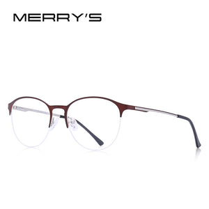 MERRYS DESIGN Unisex Trending Oval Glasses Frame Men/Women Myopia Prescription Half Optical Eyeglasses S2042