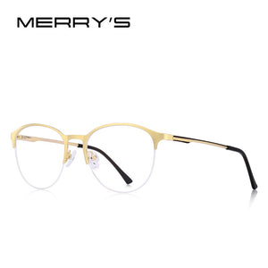 MERRYS DESIGN Unisex Trending Oval Glasses Frame Men/Women Myopia Prescription Half Optical Eyeglasses S2042