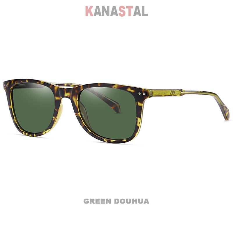 Fashion Square Frame Sunglasses UV400 Polarized Sun Glasses For Men
