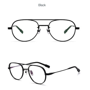 Men Pure Titanium Pilot Glasses Frame Women Retro  Brand Optical Myopia Prescription Eyeglasses Frames Ultralight Eyewear