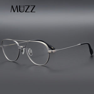 Men Pure Titanium Pilot Glasses Frame Women Retro  Brand Optical Myopia Prescription Eyeglasses Frames Ultralight Eyewear