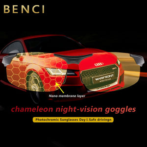 Men's Night Vision Goggles Glasses HD Sight chameleon Glasses Male Polarized Yellow Sunglasses for Driver Oculos Gafas de sol