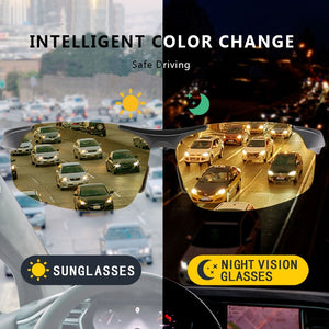 Men's Night Vision Goggles Glasses HD Sight chameleon Glasses Male Polarized Yellow Sunglasses for Driver Oculos Gafas de sol