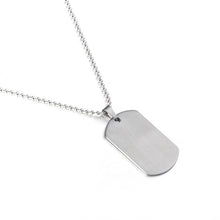 Load image into Gallery viewer, Military Army Tactical Engraving Name ID Tags Cards Pendant Man Necklace&amp;Pendants Stainless Steel Fashion Keychain Men Jewelry