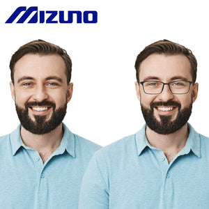 Mizuno Men's Patent Double Screw Eyewear Myopia Glasses Frame Acetate Square Optical Sports UV Protect Gafas