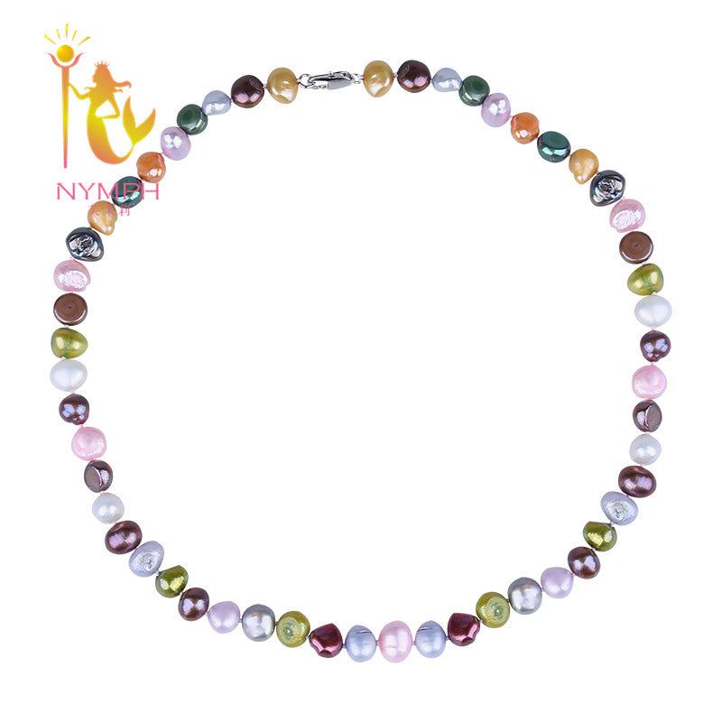 [NYMPH] Baroque Pearl Necklace Pearl Jewelry Real Choker Necklace Trendy Fine Gift For Party Women Girl TX205