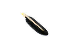 Load image into Gallery viewer, New Fashion Amazing Long Feather Bone Pendant Unique Design Hematite Bead Necklace With CZ Micro Pave Pendant Jewelry