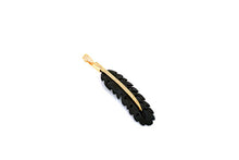 Load image into Gallery viewer, New Fashion Amazing Long Feather Bone Pendant Unique Design Hematite Bead Necklace With CZ Micro Pave Pendant Jewelry