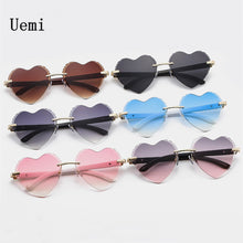 Load image into Gallery viewer, Heart Rimless Women Sunglasses Love Frame Designer Ladies Sun Glasses  Ins Trending Shades UV400 Eyeglass