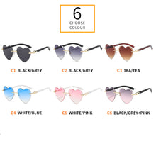 Load image into Gallery viewer, Heart Rimless Women Sunglasses Love Frame Designer Ladies Sun Glasses  Ins Trending Shades UV400 Eyeglass