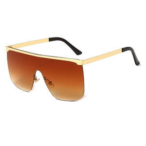 Square Rimless Sunglasses Women Metal Oversized Sun glasses  Lady Shades UV400 Eyewear Oculos de sol