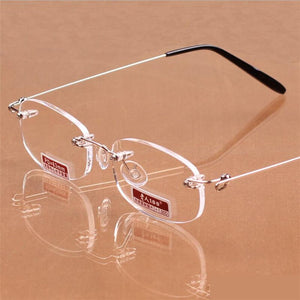 Frameless Myopic Glasses Frame Eyeglasses Men Women Ultralight Rimless Frame Myopia Glasses 100 ~ 400 Degrees