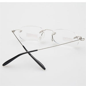 Frameless Myopic Glasses Frame Eyeglasses Men Women Ultralight Rimless Frame Myopia Glasses 100 ~ 400 Degrees