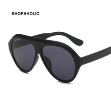 Load image into Gallery viewer, Oversized Shield Sunglasses Big Frame One Piece Sexy Cool Sun Glasses Women Black Clear Eyewear Shades