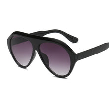 Load image into Gallery viewer, Oversized Shield Sunglasses Big Frame One Piece Sexy Cool Sun Glasses Women Black Clear Eyewear Shades