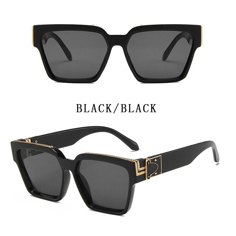 New Personalized Sunglasses For Men, Square Millionaire Sunglasses, 2022  Vintage Glasses For Hip Hop Fashion Leopard Print Gafas