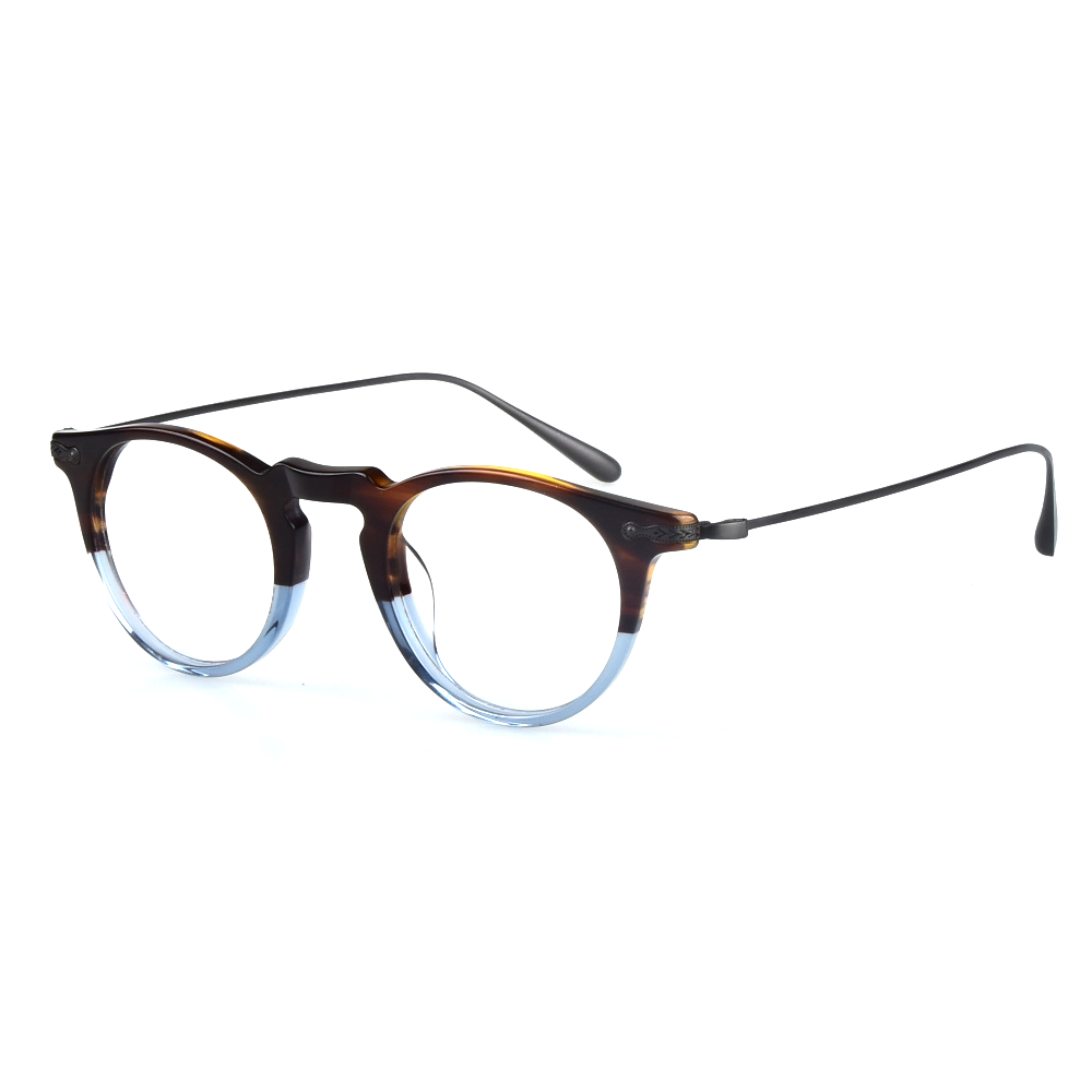 Pure Titanium Eyeglasses Lightweight Retro Round Glasses Frame Men OV5 –  Cinily