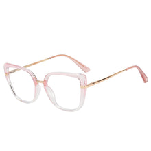 Load image into Gallery viewer, Retro Cat Eye Women Anti Blue Light Glasses Frame Designer Thin Face Flat Mirror Clear Reading  Ins Trend