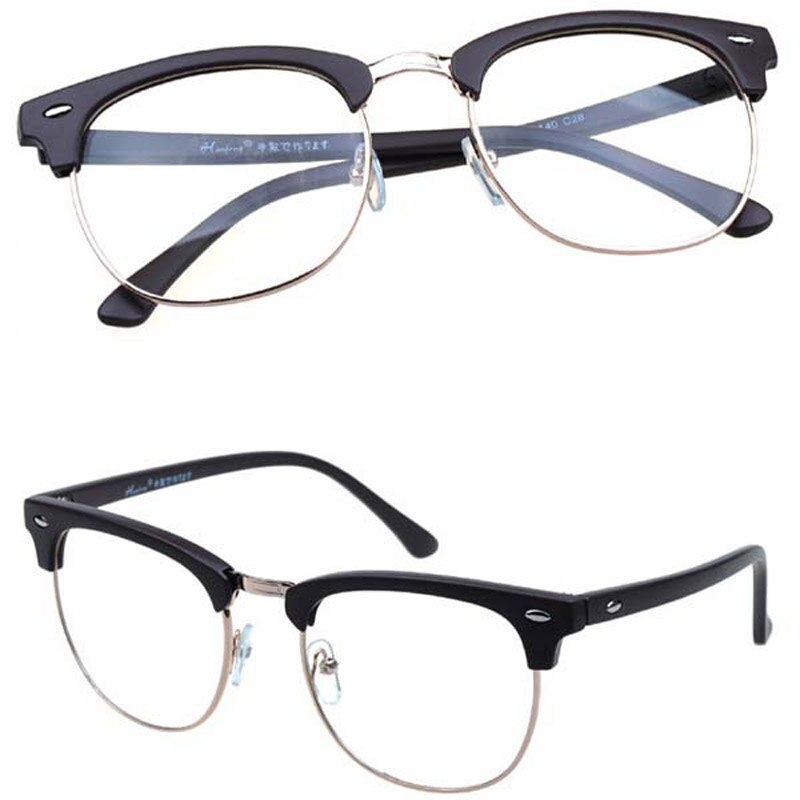 Eyewear Retro male and female models frame rivet optical glasses oculo ...