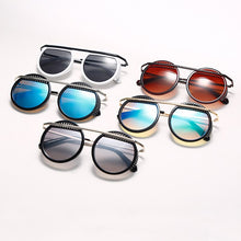 Load image into Gallery viewer, round-frame steampunk sunglasses men cool  photo-taking shades glasses  outdoor personalized sunglasses