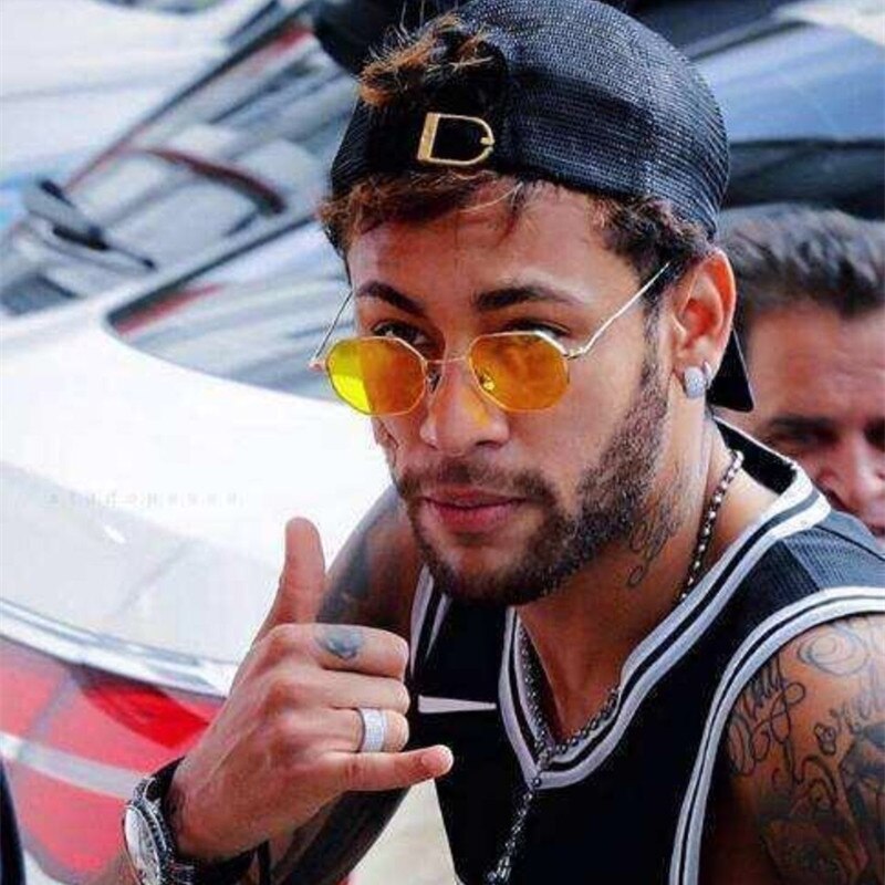 Neymar Sunglasses Men Brand Designer Small Frame Polygon Clear Lens Su –  Cinily