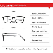 Load image into Gallery viewer, OCCI CHIARI Eyeglasses Frames Men Myopia Square Glasses Frame Optical Prescription Spectacles Clear Lens Fake Eyewear